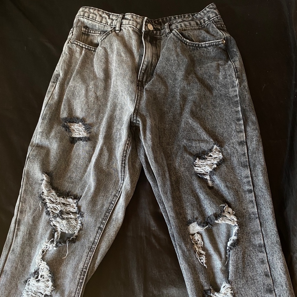 split color jeans